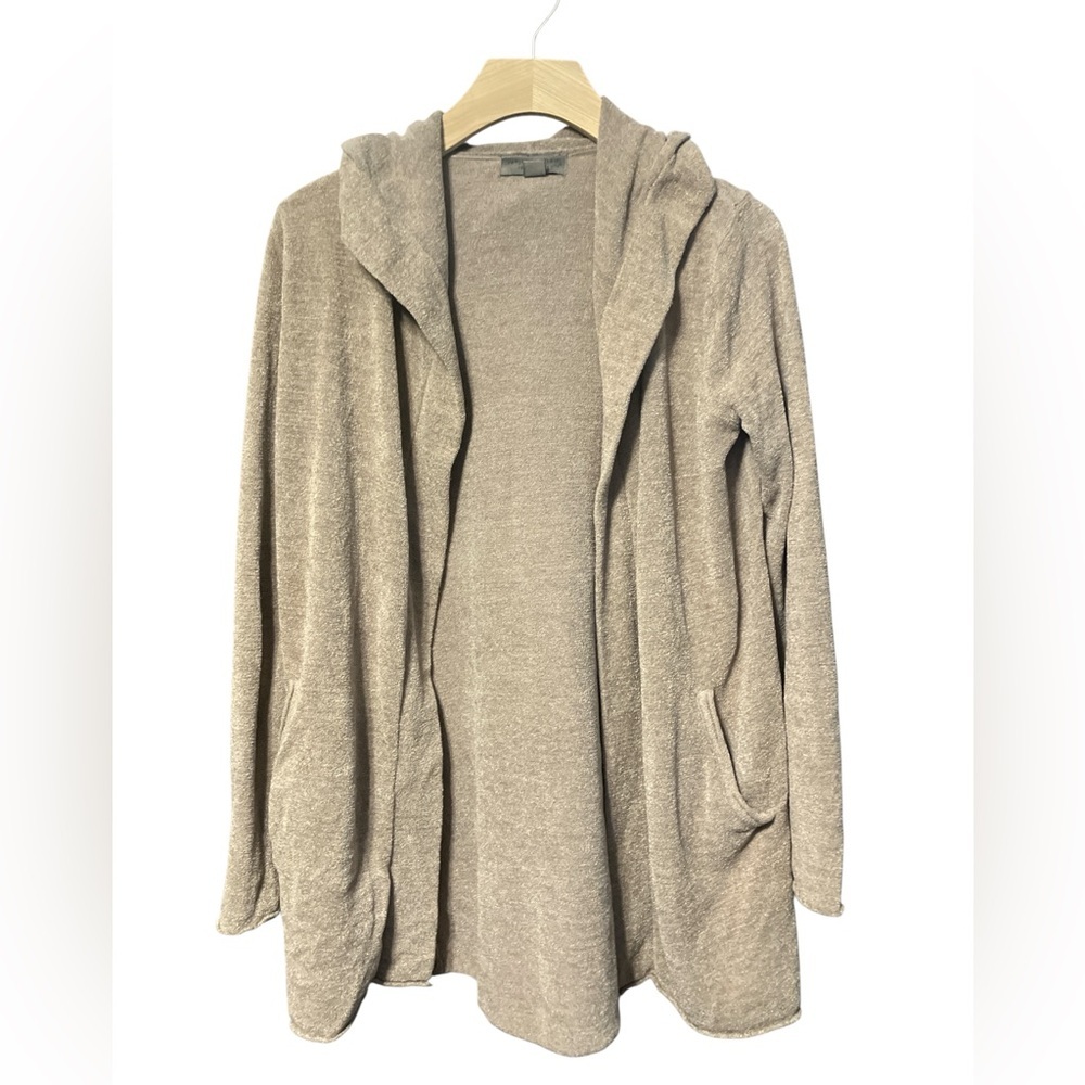 Barefoot Dreams Cozychic Ultra Lite Tan Cardigan S EUC